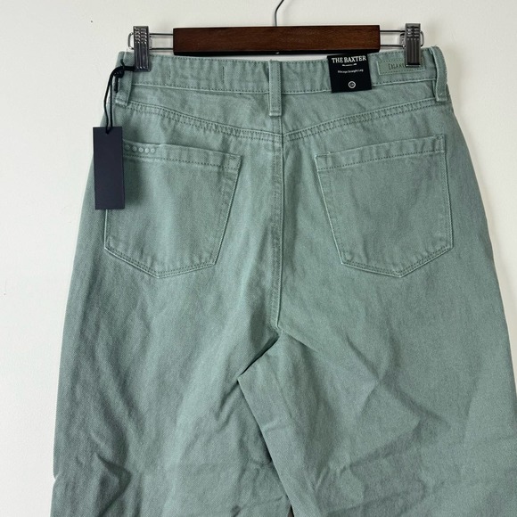 Blank NYC Green The Baxter Ribcage Straight Leg Button Fly Jeans NWT Size 28 - Picture 5 of 9